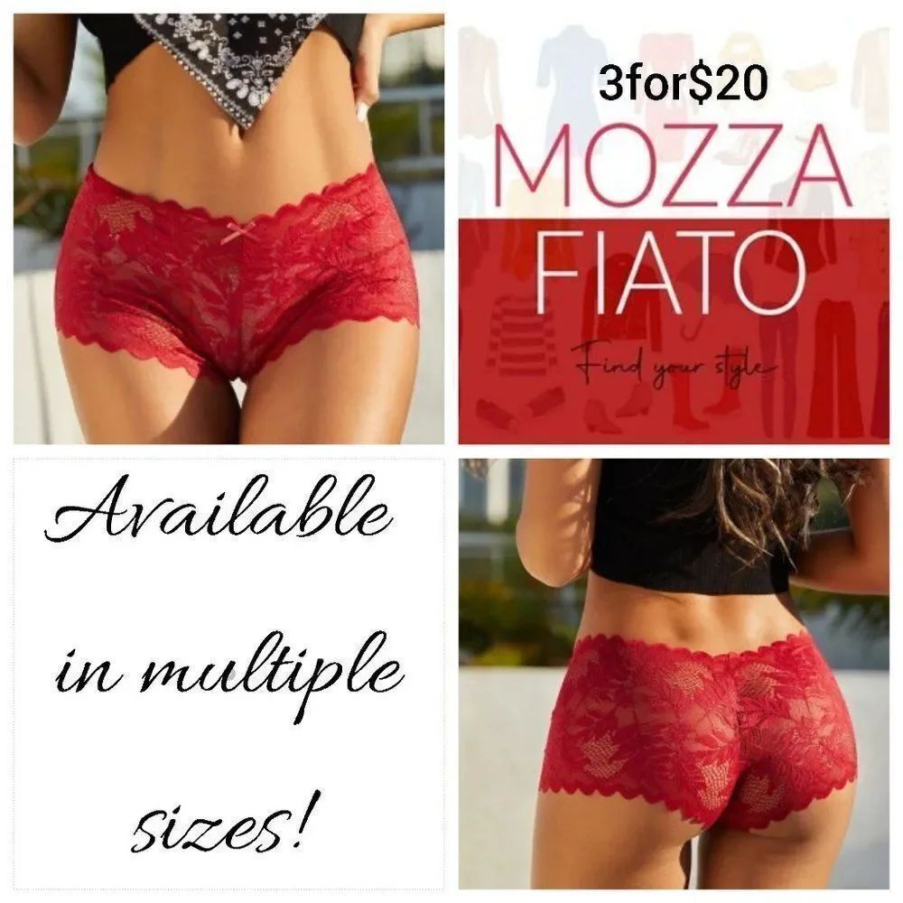 3for$20 NWT  shein FINETOO Lace Scallop Trim Panty